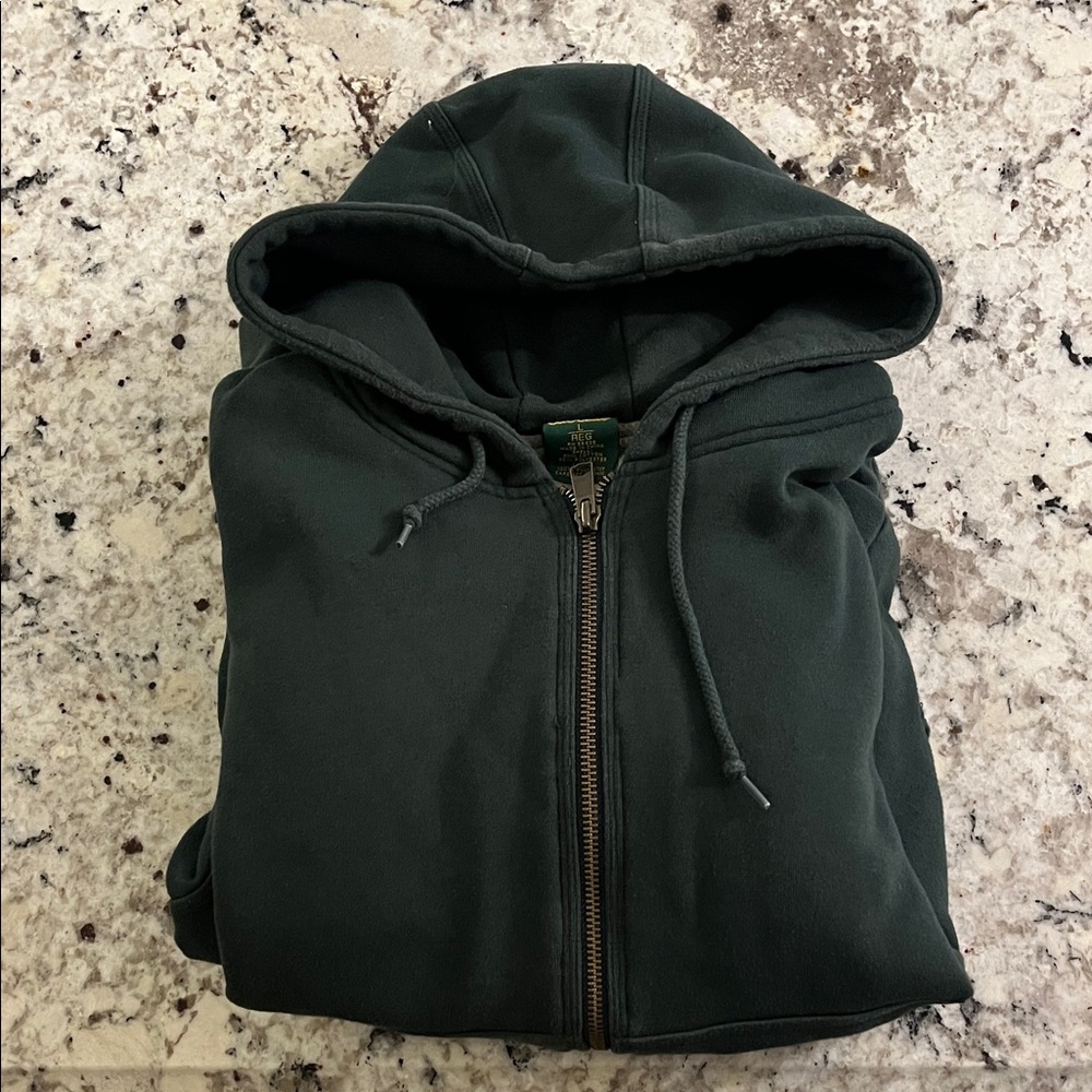 Cabela's Forest Green Thermal Lined Hoodie with Zipper